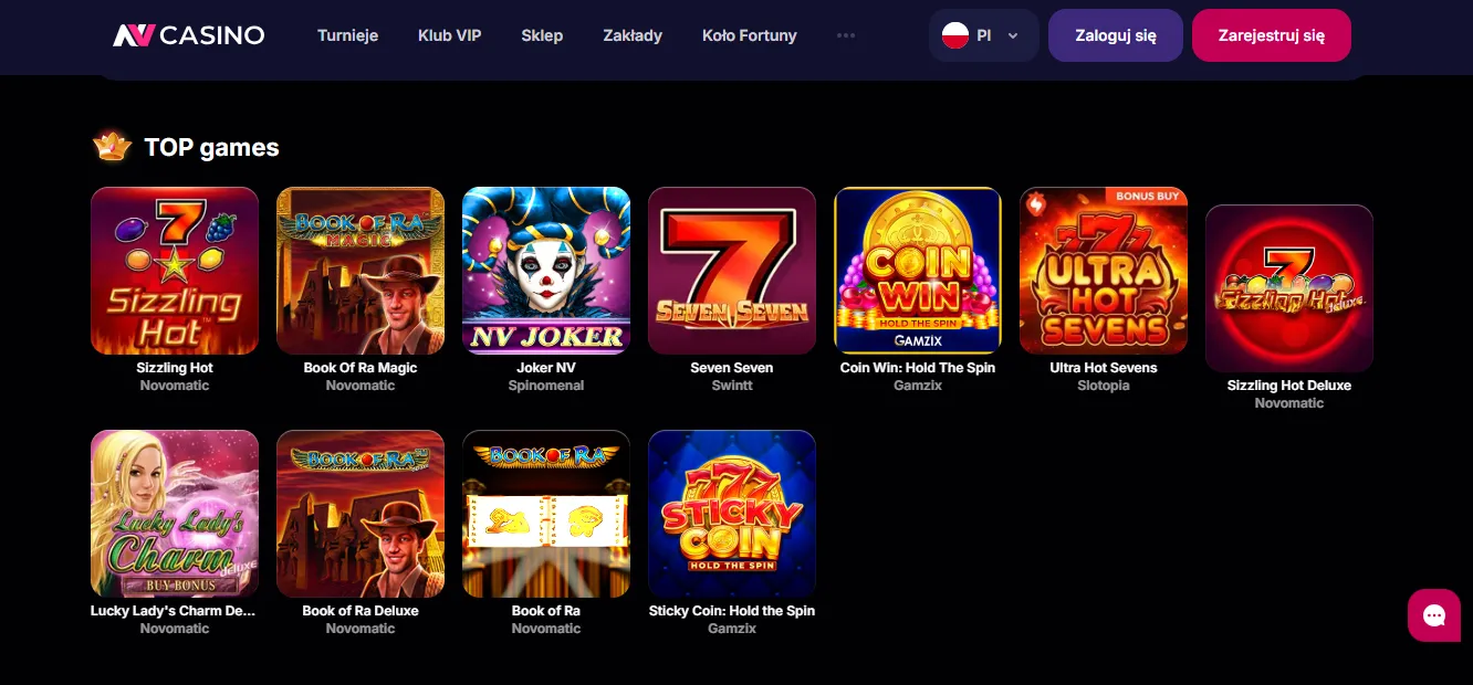 Dostępne gry w NV Casino Aplikacja — katalog i kategorie