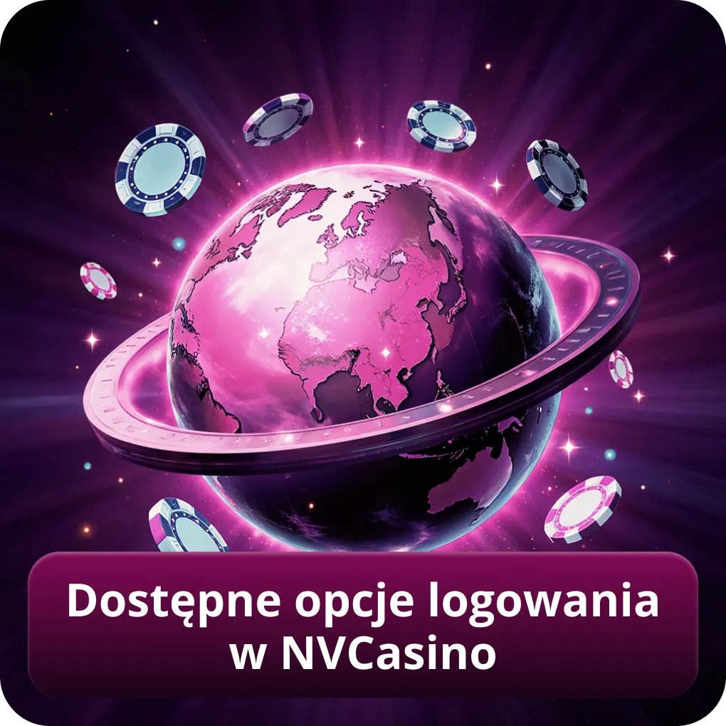 Dostępne opcje logowania w NVCasino
